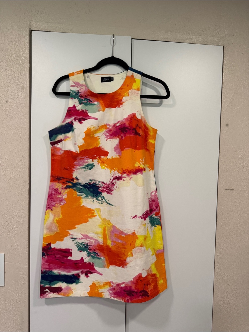 kate spade White Multi-Color Abstract Print Mini Dress